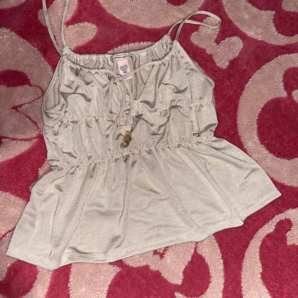 Tan and cream pinkish halter